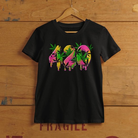 420 | Funny | Sarcastic | Graphic T-shirt | Custom Made | Bootleg | Retro - Picture 1 of 3